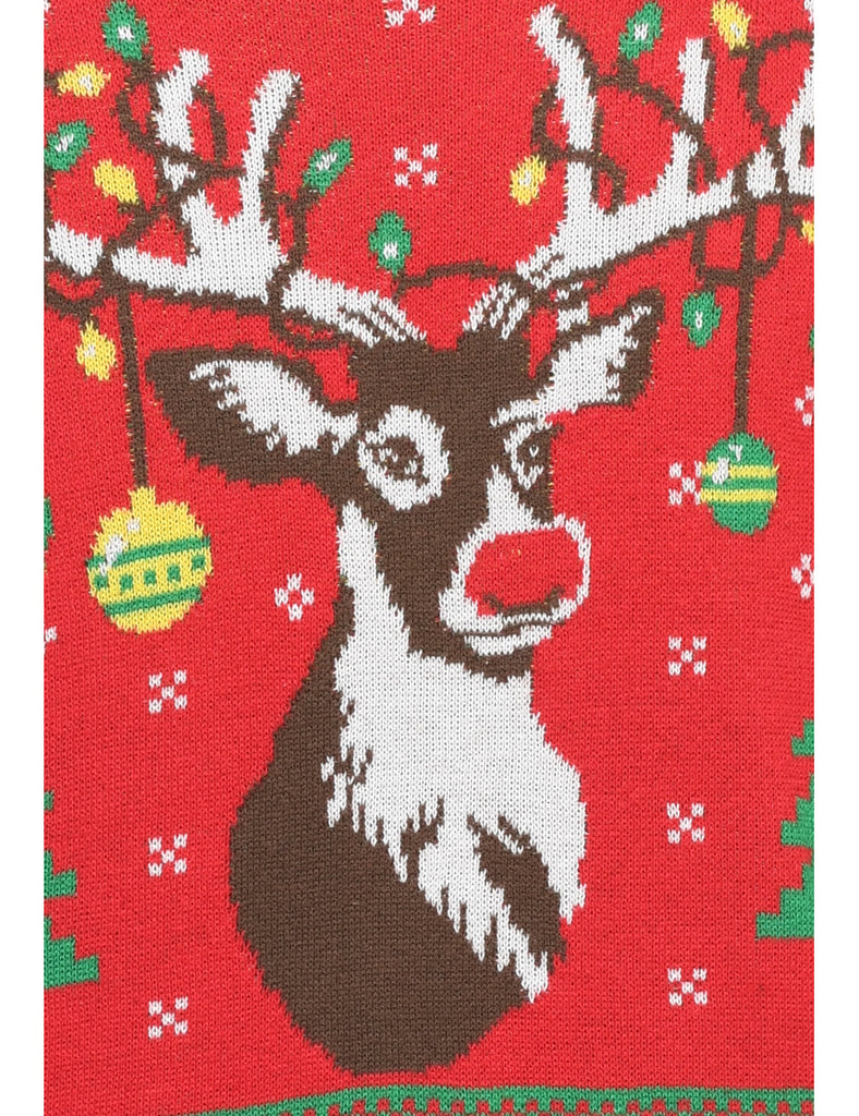 Reindeer Christmas Jumper - L