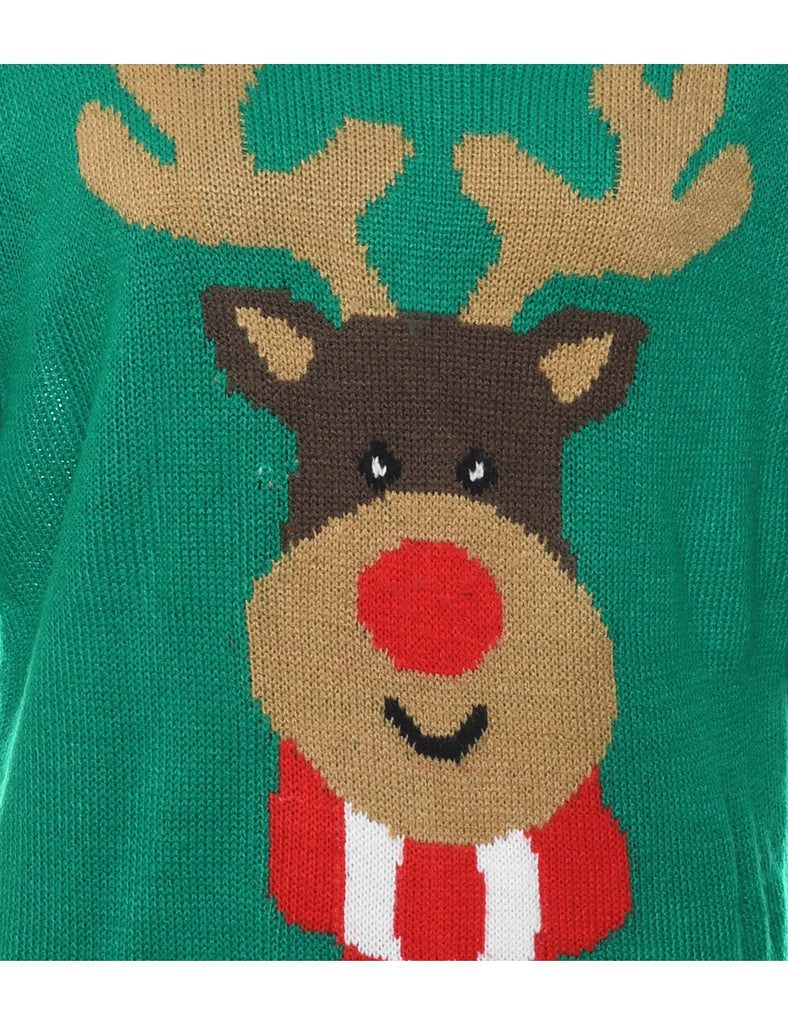 Reindeer Christmas Jumper - L