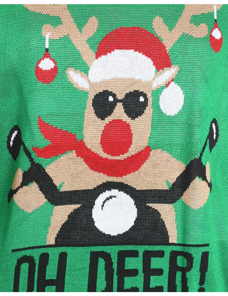 Reindeer Christmas Jumper - L