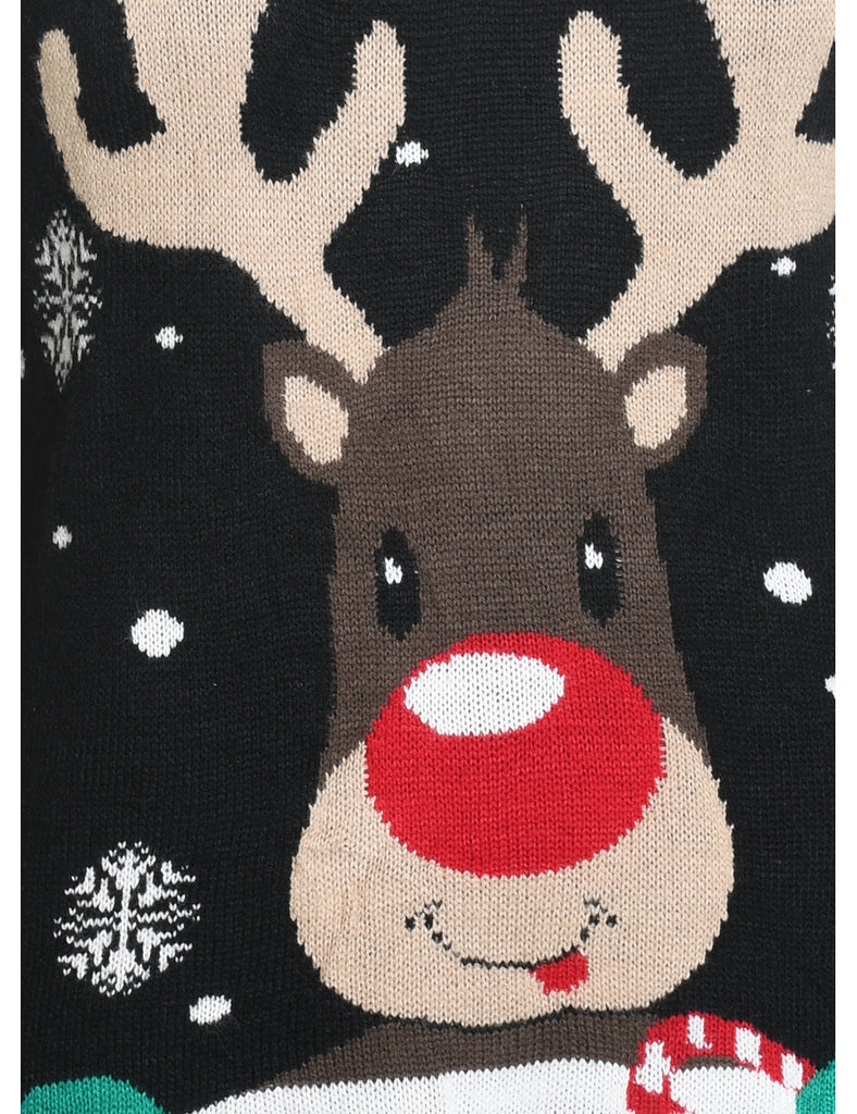 Reindeer Christmas Jumper - M