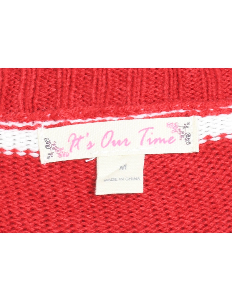 Reindeer Christmas Jumper - M