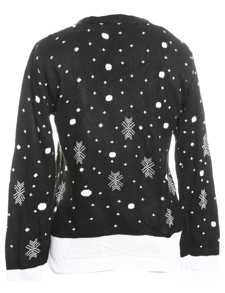 Reindeer Design Christmas Cardigan  - L
