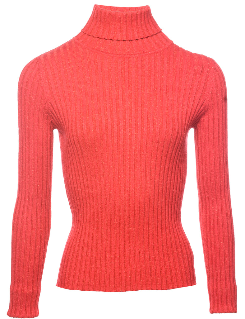 Ribbed Turtleneck Jumper - S