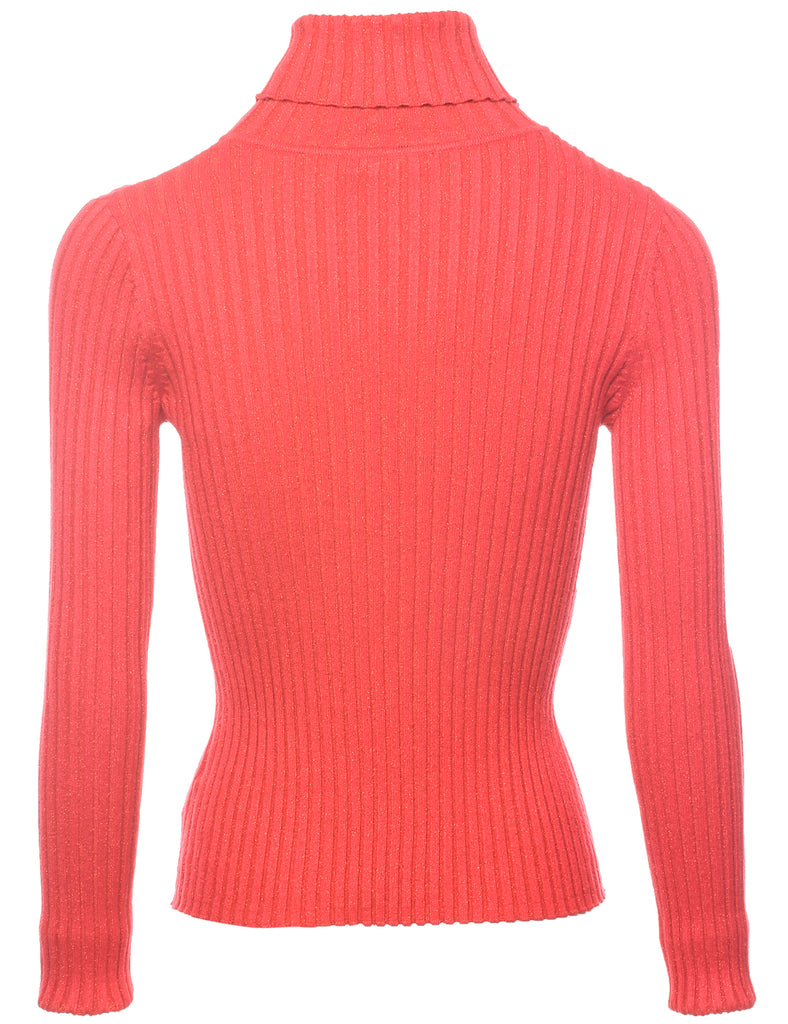 Ribbed Turtleneck Jumper - S