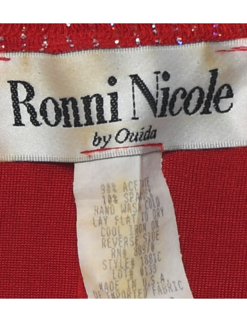 Women's Ronni Nicole Ronni Nicole Evening Dress Red, XL | Beyond Retro Women's Ronni Nicole Ronni Nicole Evening Dress Red, XL | Beyond Retro