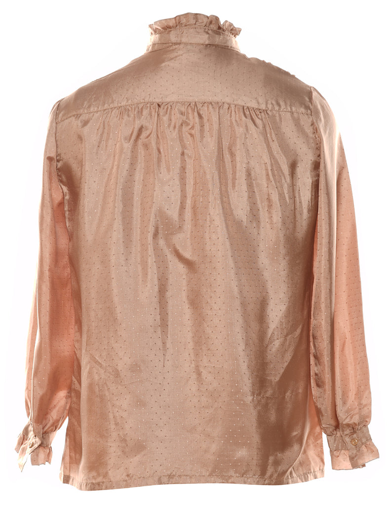 Ruffled Pussy Bow Blouse - M