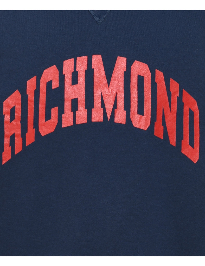 Russell Athletic Richmond Navy & Red Printed Sweatshirt - XL