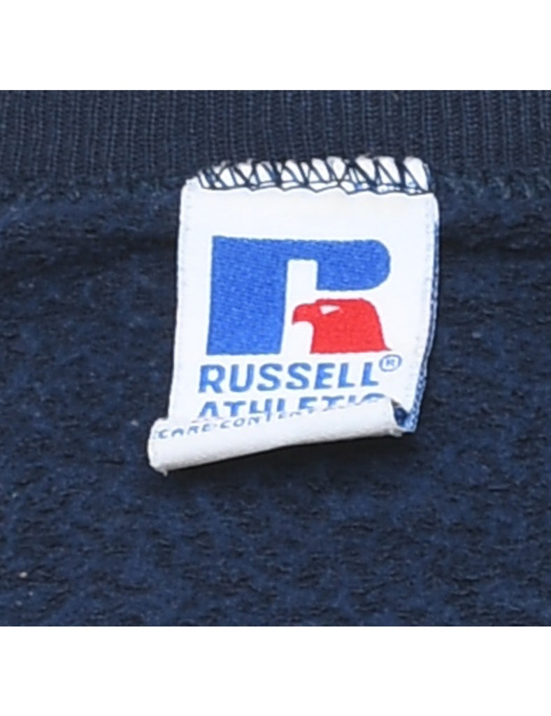 Russell Athletic Richmond Navy & Red Printed Sweatshirt - XL