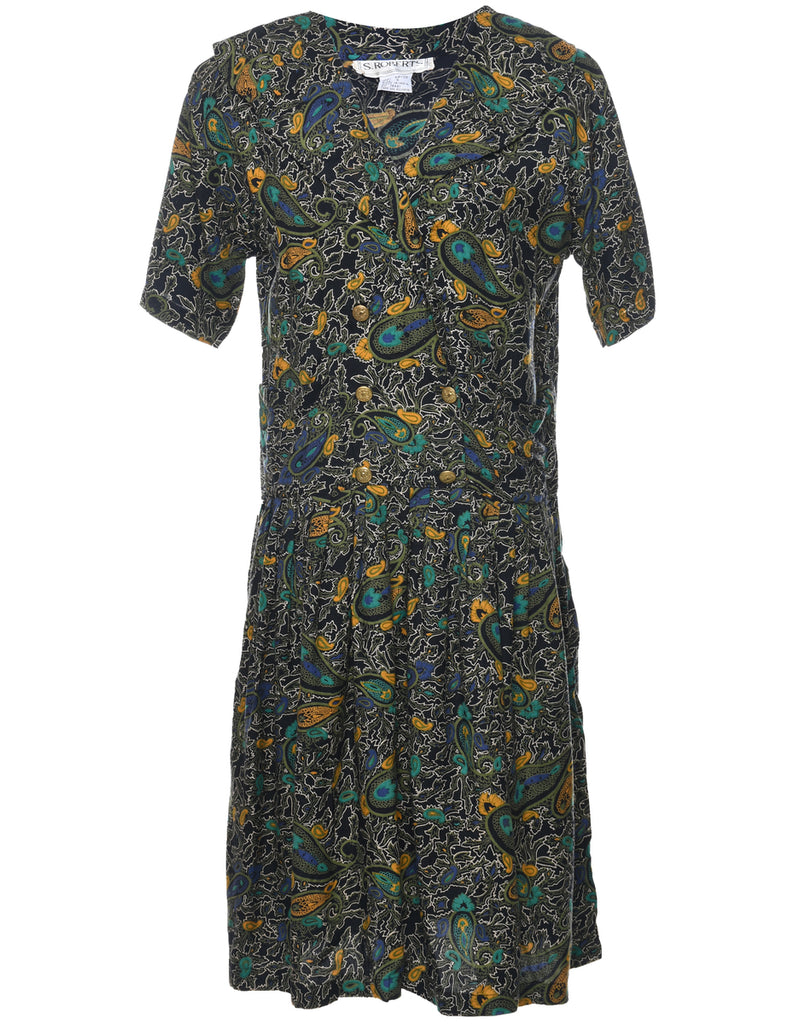 S Roberts Paisley Print Dress - L