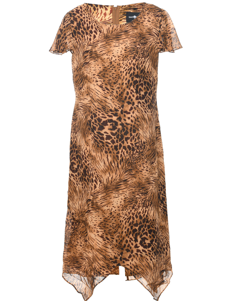 Sag Harbor Animal Print Dress - L