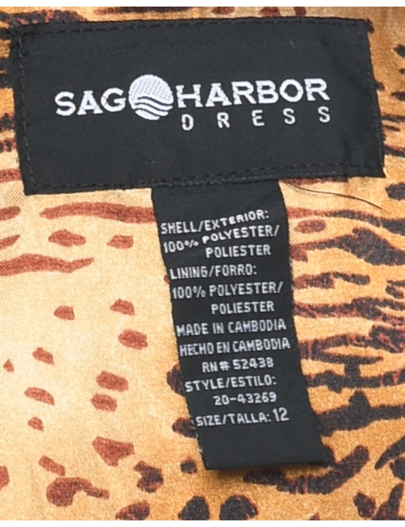 Sag Harbor Animal Print Dress - L