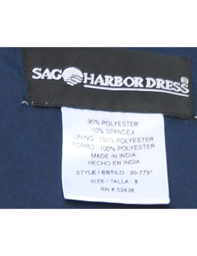 Sag Harbor Navy Embellished Evening Dress - L