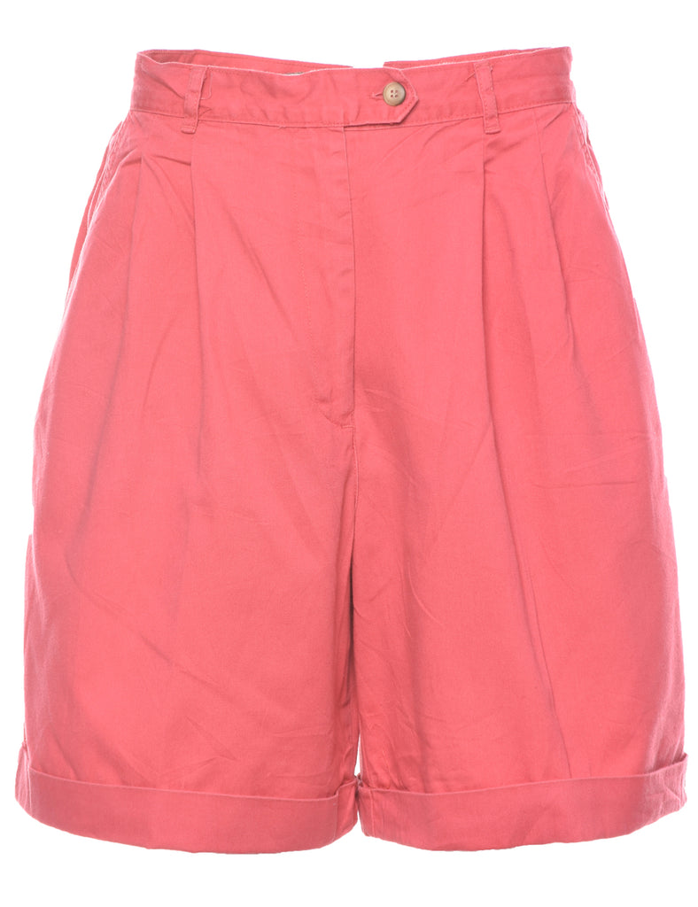 Salmon Pink Plain Shorts - W31 L7