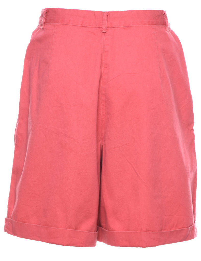 Salmon Pink Plain Shorts - W31 L7