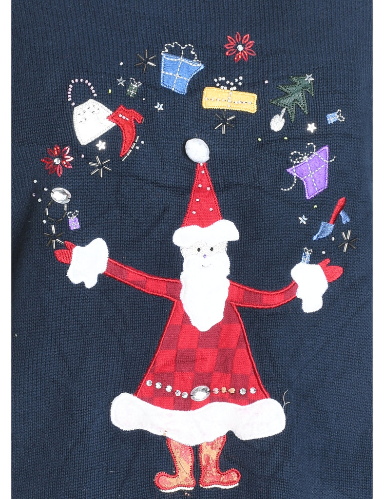 Santa Claus Christmas Jumper - M