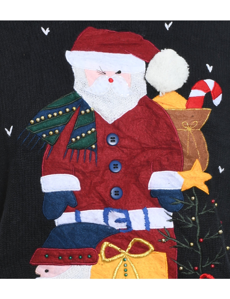 Santa Claus Christmas Jumper - L