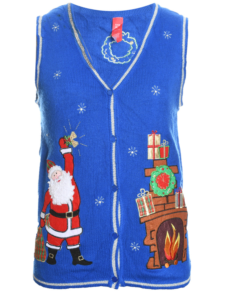 Santa Claus Christmas Sweater Vest - S