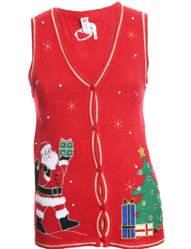 Santa Claus Christmas Sweater Vest - S