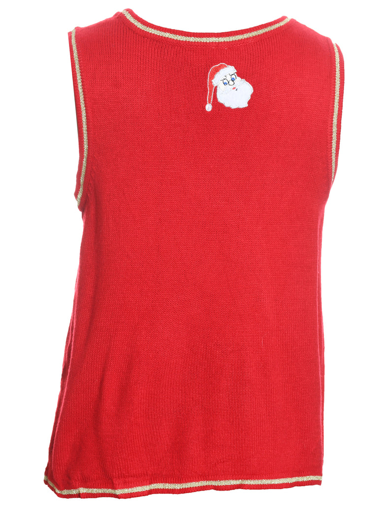 Santa Claus Christmas Sweater Vest - M