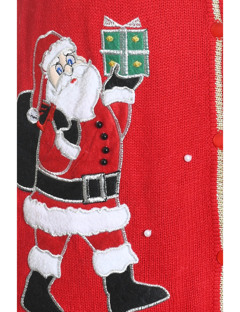 Santa Claus Christmas Sweater Vest - M