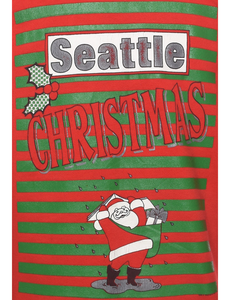 Santa Claus Christmas Sweatshirt - L