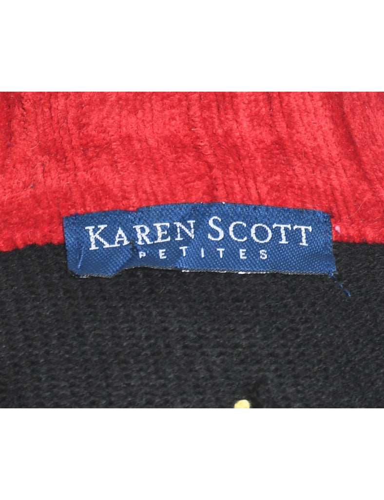 Santa Claus & Reindeer Christmas Cardigan - M