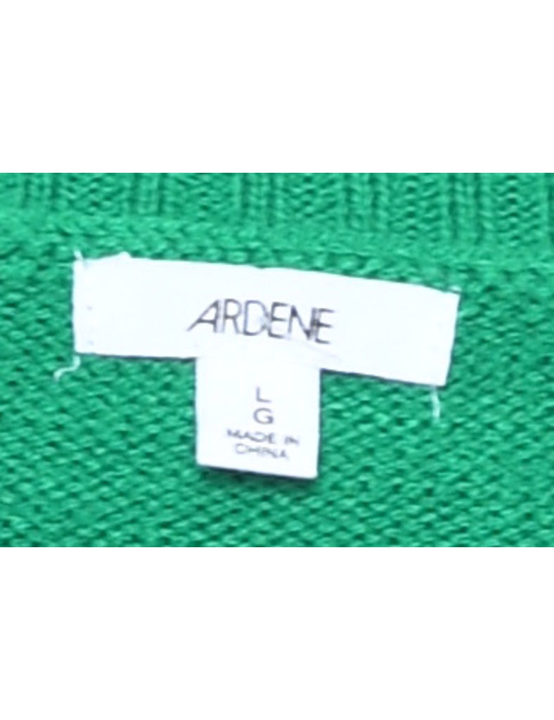 Santa Claus & Reindeer Christmas Jumper - L