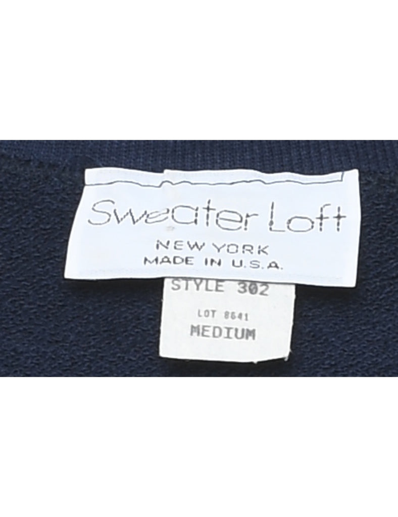 Santa Claus & Reindeer Christmas Sweatshirt - M