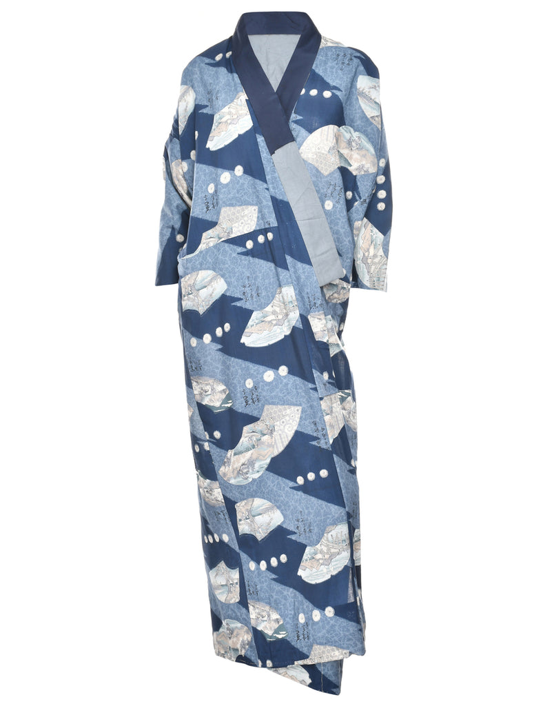 Scenic Print Full Length Kimono - L