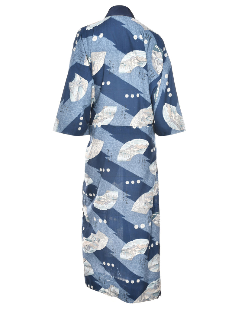Scenic Print Full Length Kimono - L