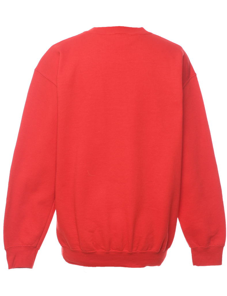 Seattle Embroidered Red Sweatshirt - M
