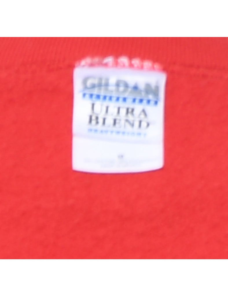 Seattle Embroidered Red Sweatshirt - M