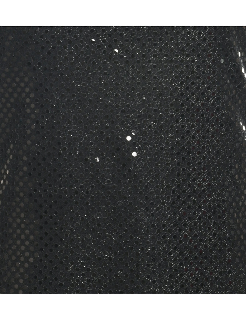 Sequined Black Evening Top - S