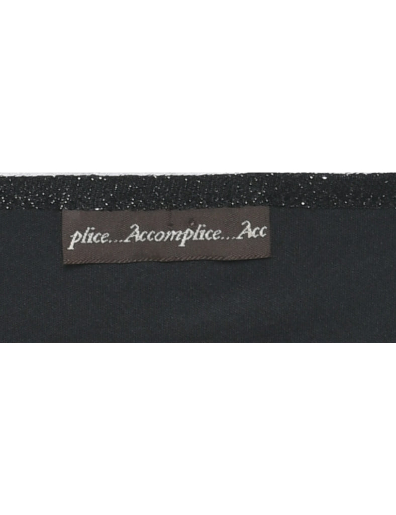 Sequined Black Evening Top - S