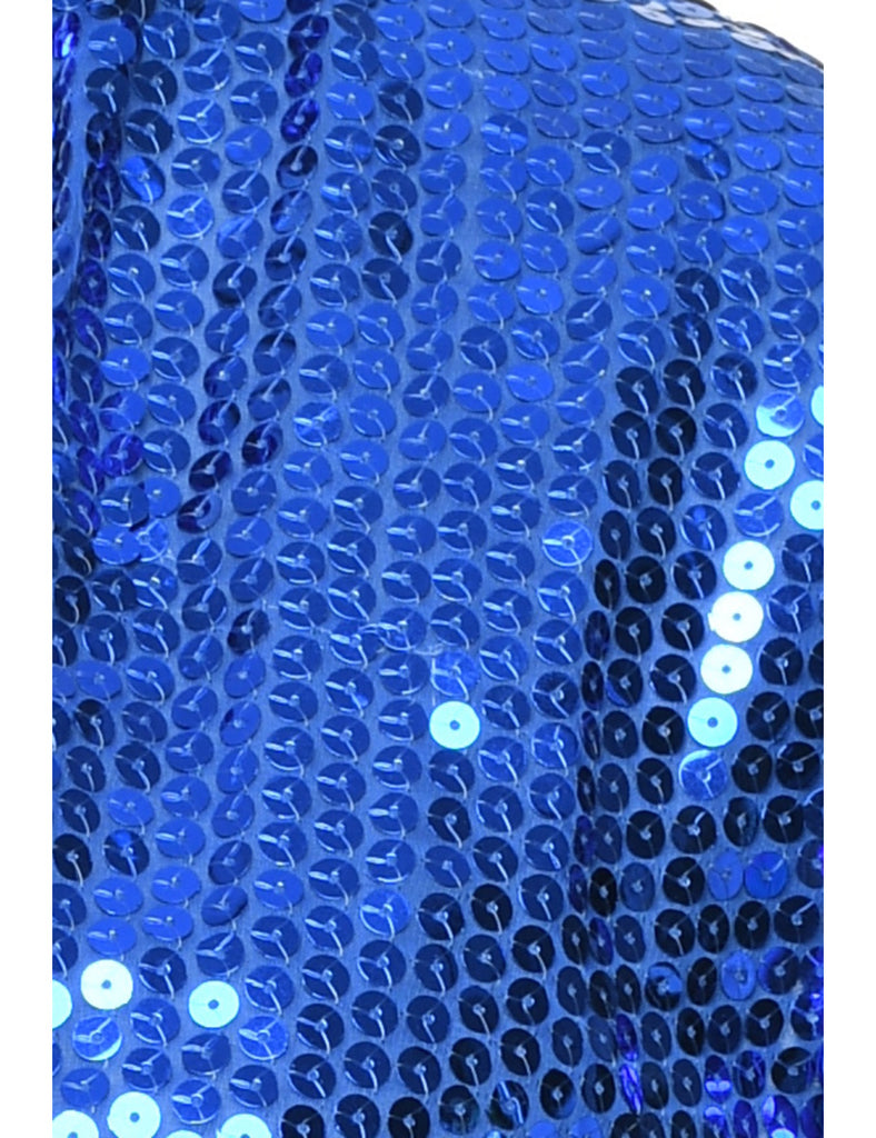 Sequined Blue Bolero Jacket - M