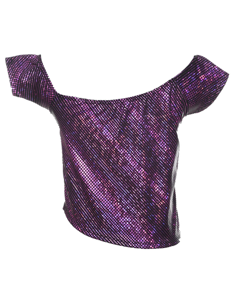 Sequined Cropped Top - XS