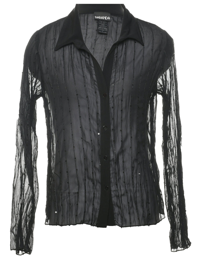 Sequined Evening Blouse - M