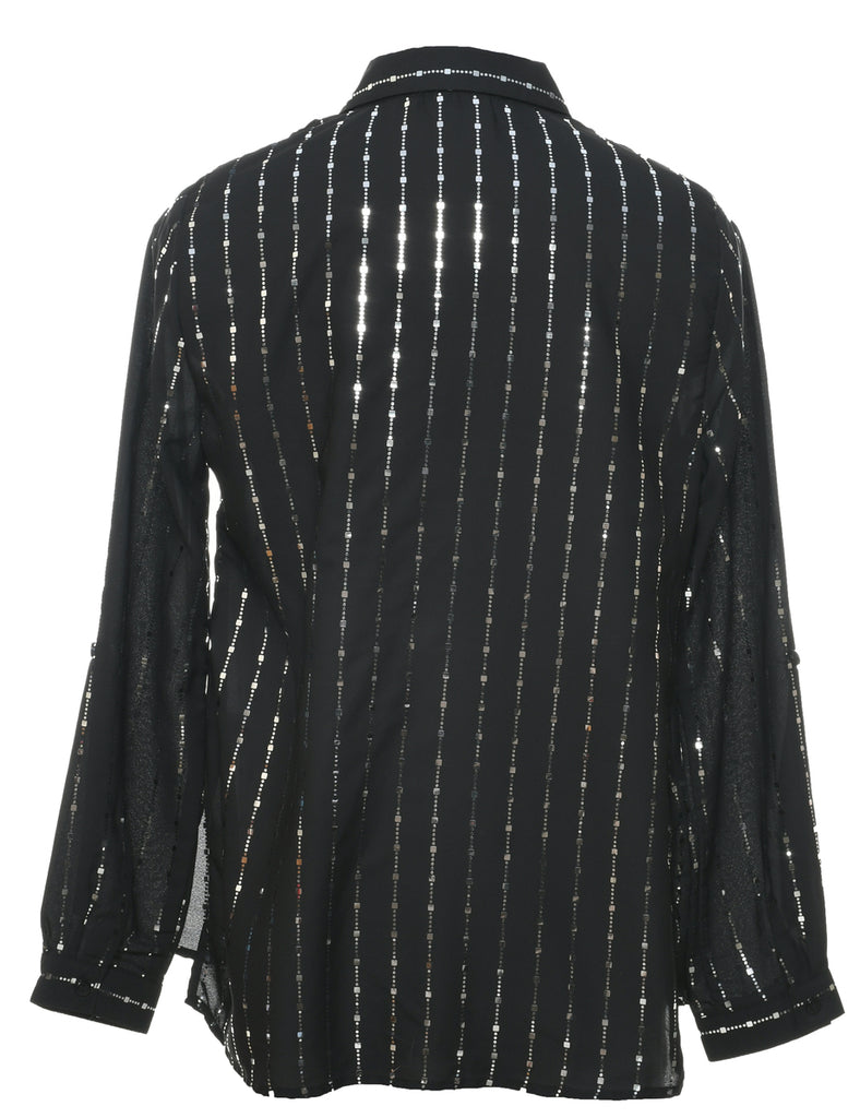 Sequined Evening Blouse - M