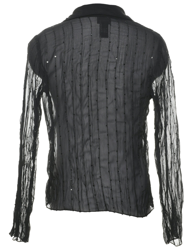 Sequined Evening Blouse - M