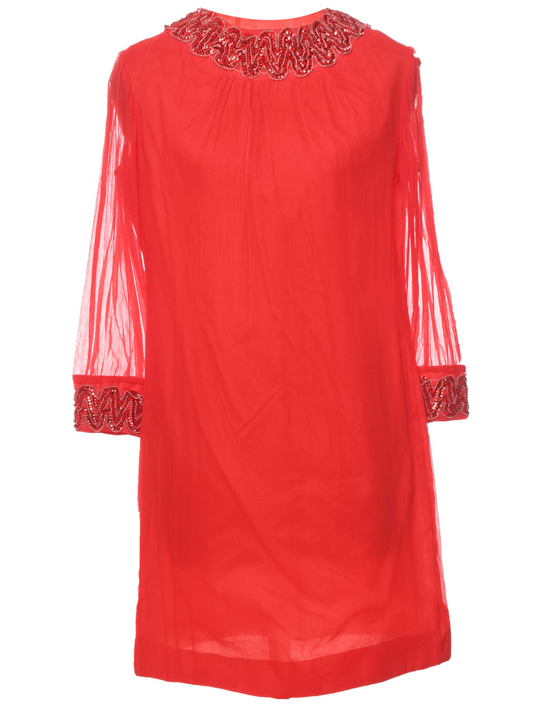 Sequined Evening Dress - L