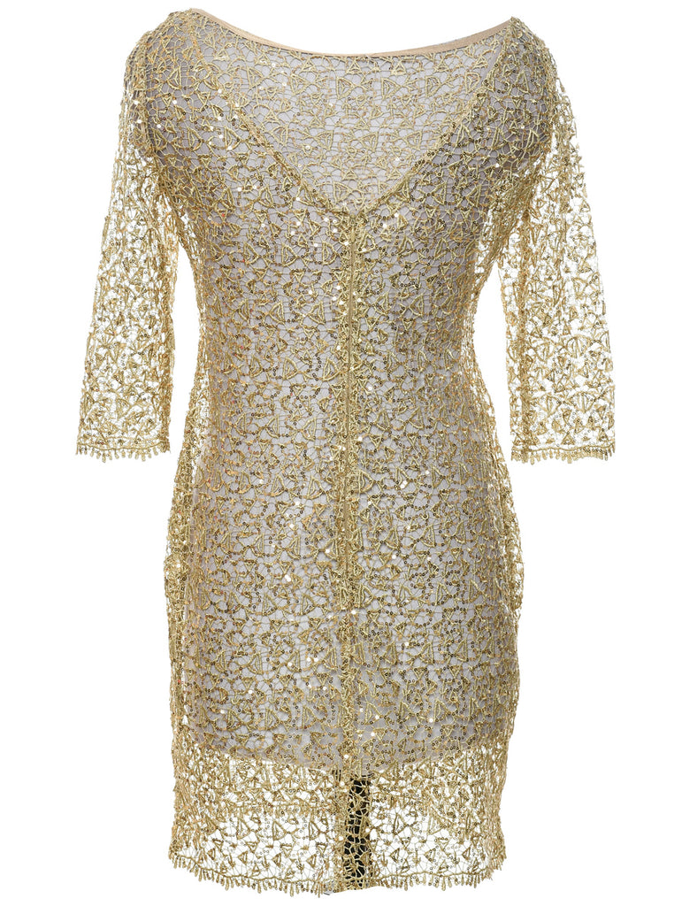 Sequined Evening Dress - M