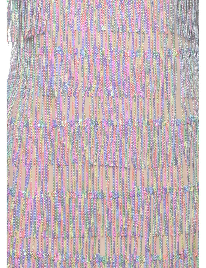 Sequined Evening Dress - M