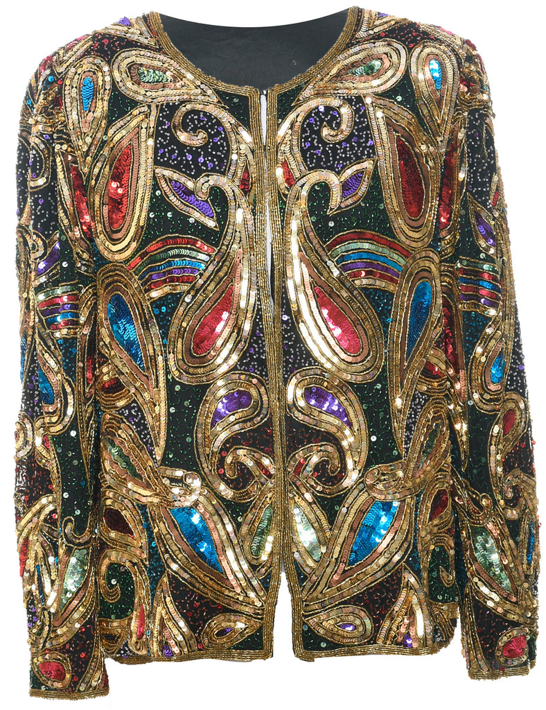 Sequined Evening Jacket - L