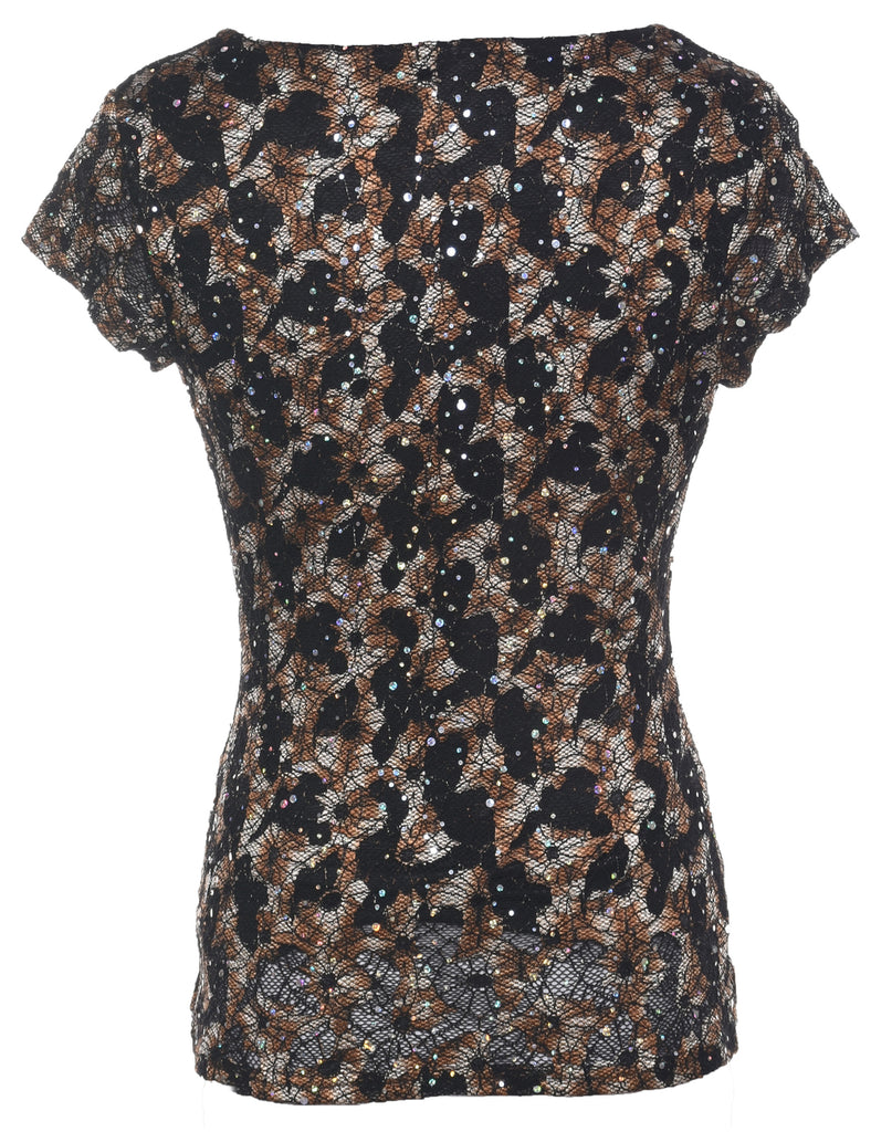 Sequined Evening Top - S