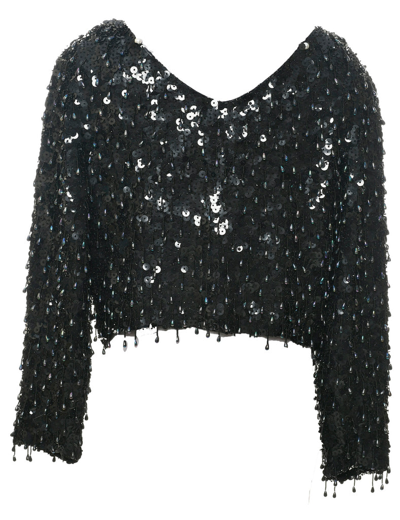 Sequined Evening Top - L