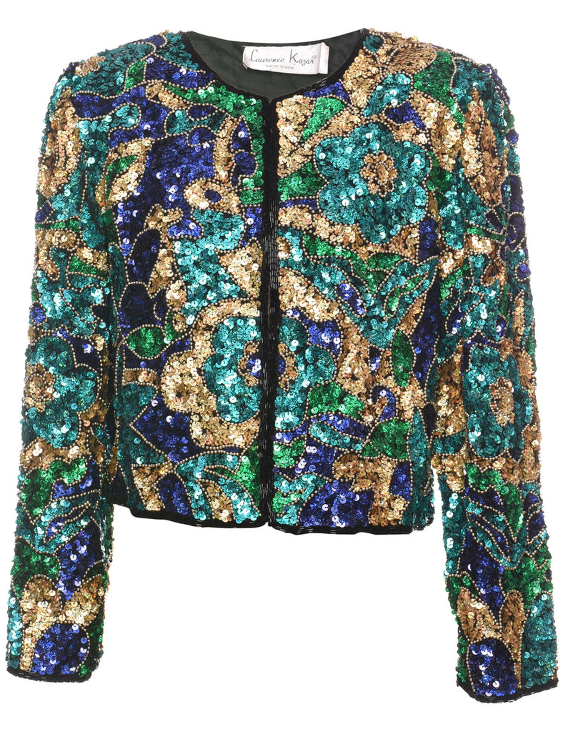 Sequined Multi-Colour 1980s  Jacket - L