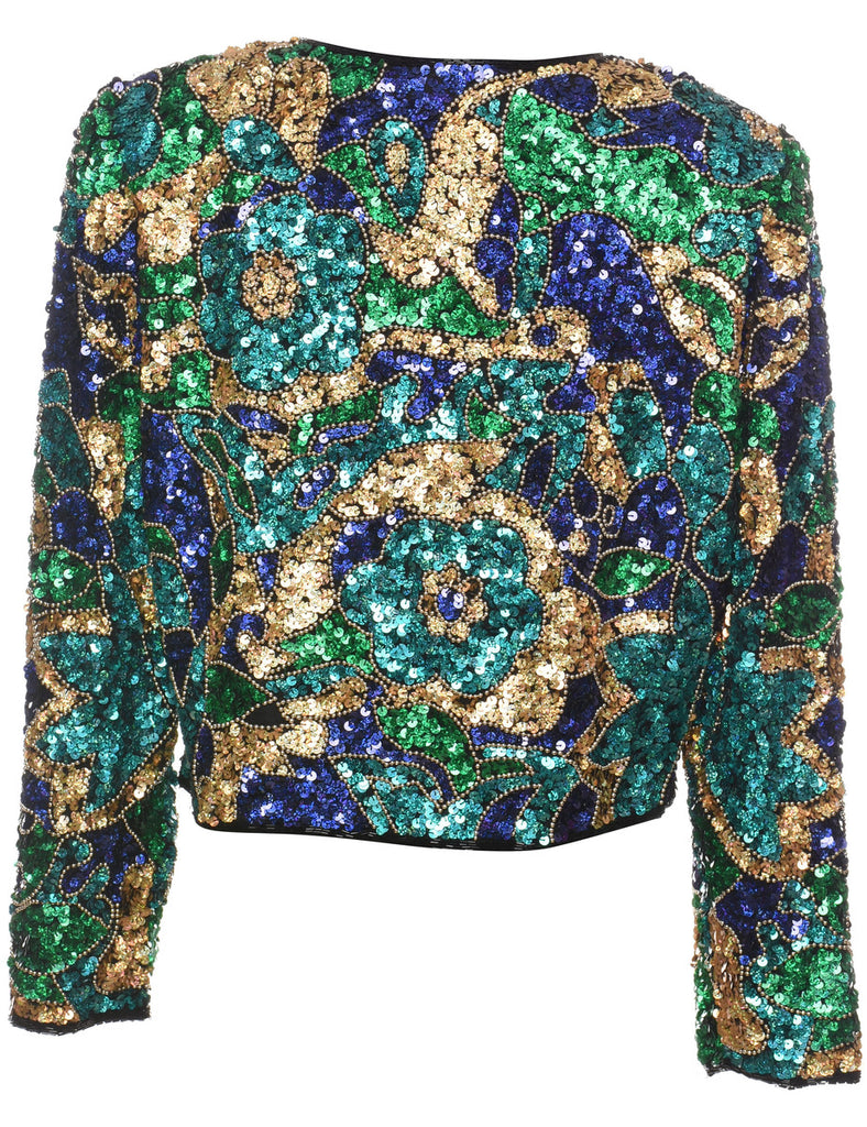 Sequined Multi-Colour 1980s  Jacket - L