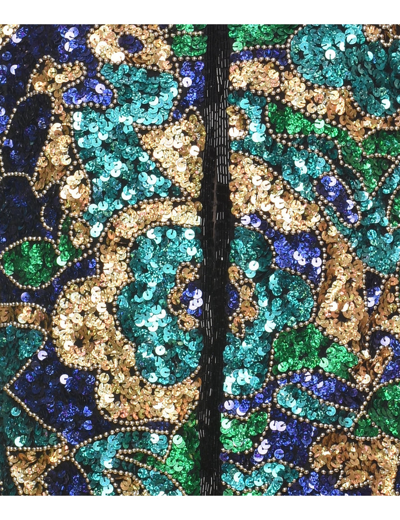 Sequined Multi-Colour 1980s  Jacket - L