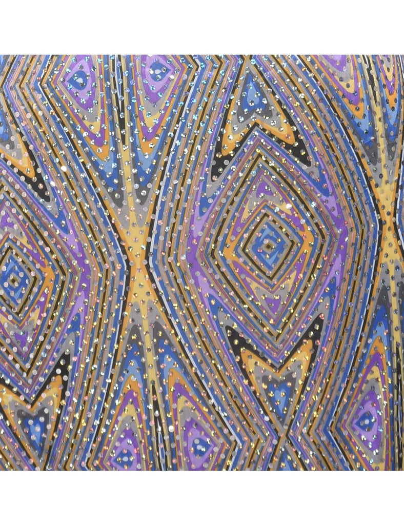 Sequined Psychedelic Dress - M