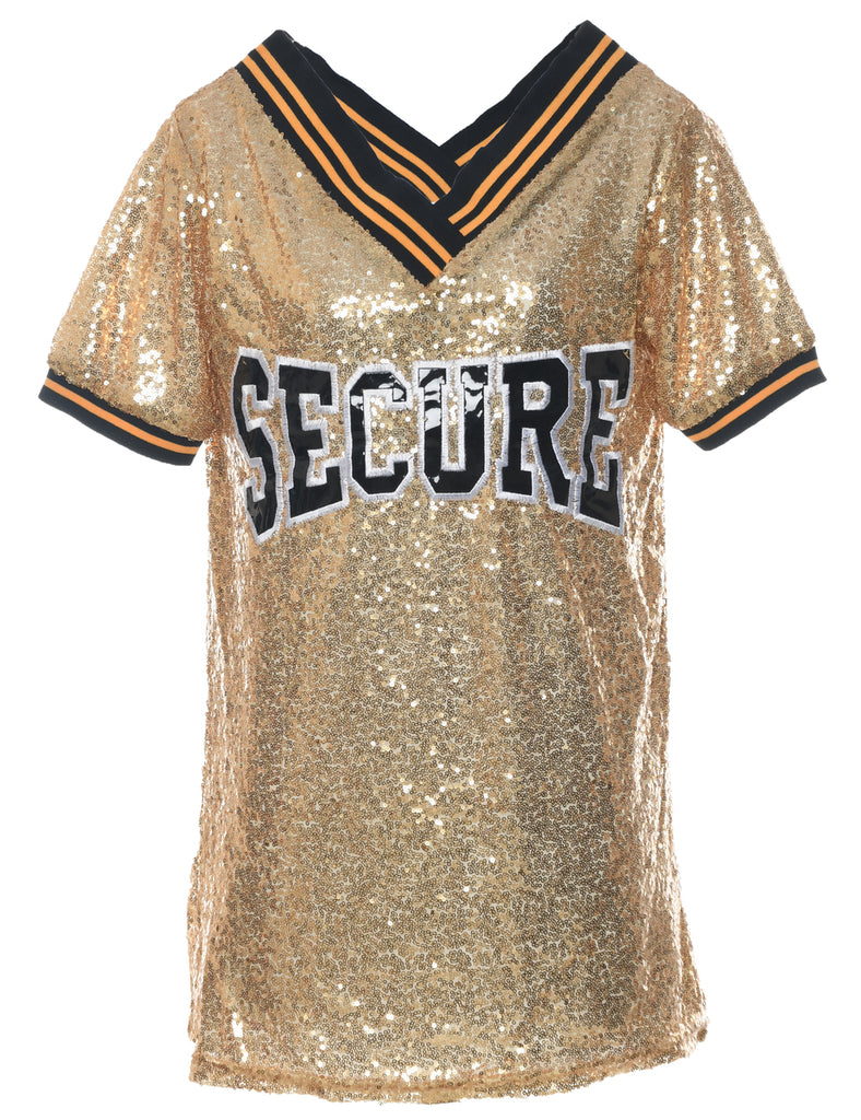 Sequined Secure Patch Top - M